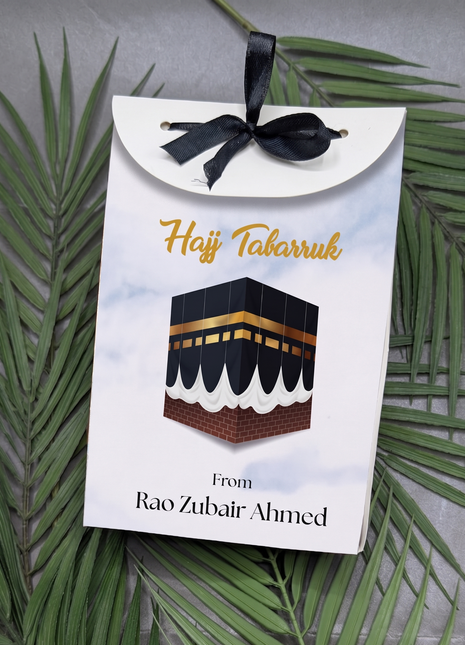 Hajj and Umrah Tabarruk Gift Bags - Flap Style - Customizable | Affordable | Fast Delivery