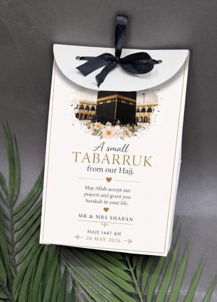 Hajj and Umrah Tabarruk Gift Bags - Flap Style - Customizable | Affordable | Fast Delivery