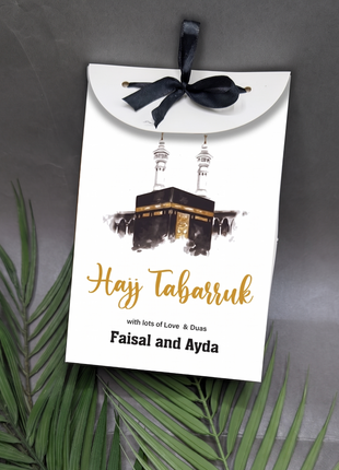 Hajj and Umrah Tabarruk Gift Bags - Flap Style - Customizable | Affordable | Fast Delivery