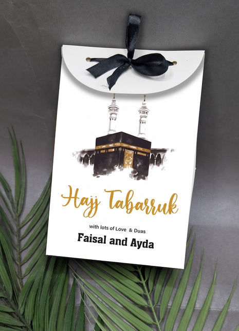 Hajj and Umrah Tabarruk Gift Bags - Flap Style - Customizable | Affordable | Fast Delivery