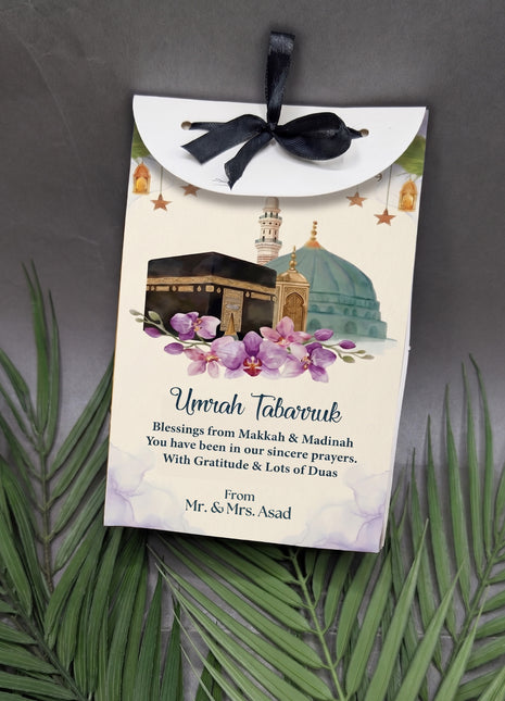 Hajj and Umrah Tabarruk Gift Bags - Flap Style - Customizable | Affordable | Fast Delivery