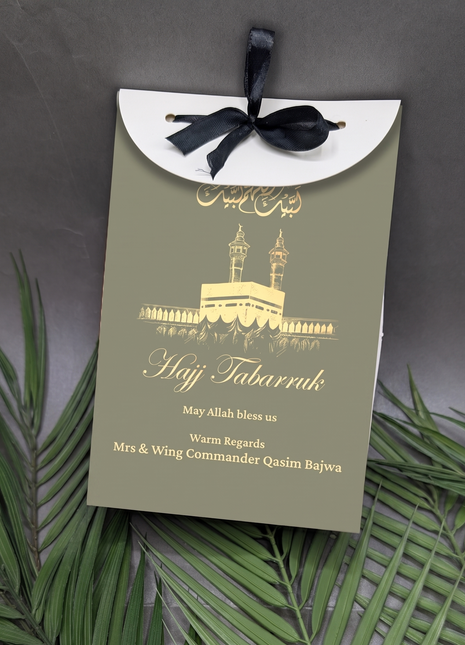 Hajj and Umrah Tabarruk Gift Bags - Flap Style - Customizable | Affordable | Fast Delivery